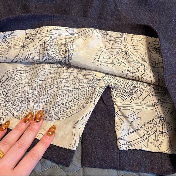 Lela Rose Wool Tweed Twill Mini Sleeveless Dolman Sleeve Sheath silk lining Gray - Picture 10 of 11